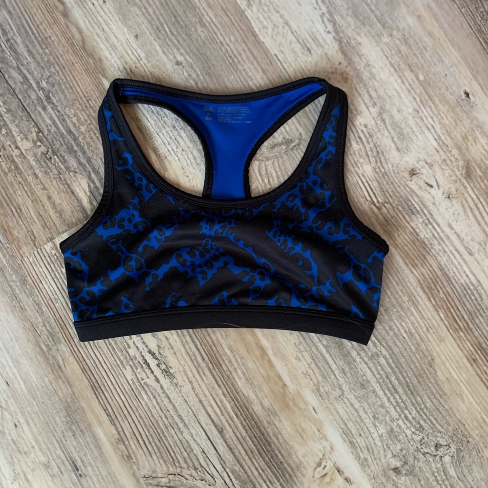 blue sports bra